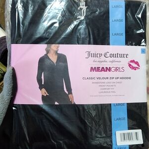 NEW Juicy Couture Black Velour Hoodie